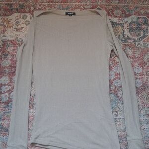 Beige Long Sleeve Top